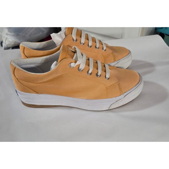 Keds Sz 6.5 Women's Comfort Stretch Canvas Lace Up Sneakers Orange - Picture 2 of 6